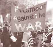 Pitsmoor residents demonstrating against the proposed war in Iraq. 