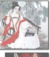 Works displayed at the Clock Tower 'Her Presence in Colours' exhibition.