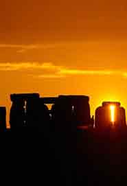 Stonehenge in silhouette