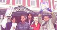 Children outside the Lyceum Theatre.