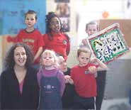 Kids and staff at the Ellesmere Out of School Club.