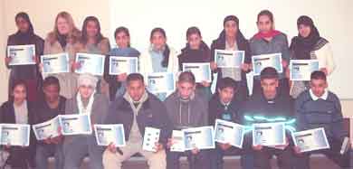 Local young people with their certificates.