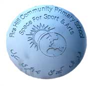Firs Hill Community Primary School plaque: "Space For Sport and Arts.