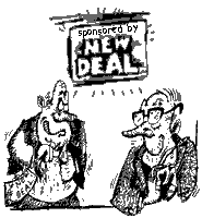 Cartoon: Statutory agencies carve up the funding while the community are sidelined.