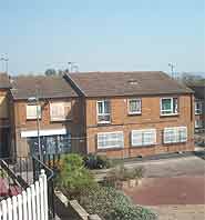 Boarded up housing on Carwood.