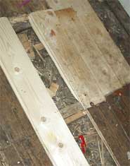 Loose floorboards.