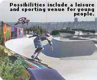 Possibilities include a leisure and sporting venue for young people.
