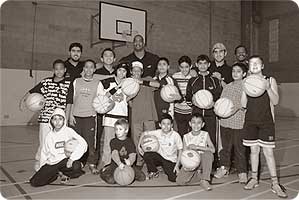 Players at the Basketball School.