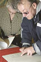 Ex-pupils finding friends in old attendance records.