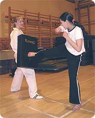 Cathy Everard with  student.