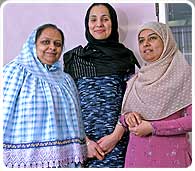 Zubeda Bhaijee, Shanaz Khan and Rashida Parveen.