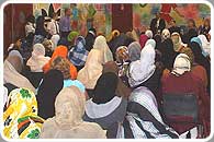 Women’s Crime Prevention meeting, attended by over a hundred Yemeni women.