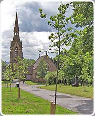 New trees planted on the grounds of Burngreave cemetery.