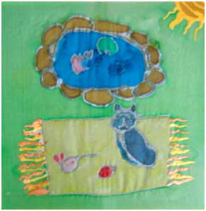 Blossom near the pond, by Daisy Norman (age 7).